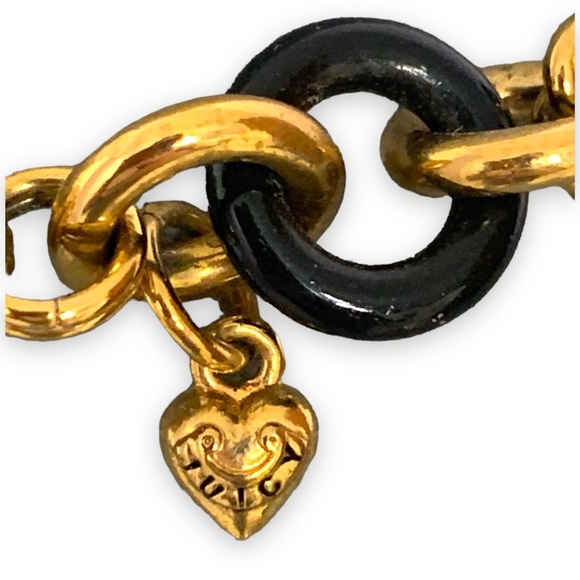 Juicy Couture chain link necklace black and gold - Picture 2 of 2
